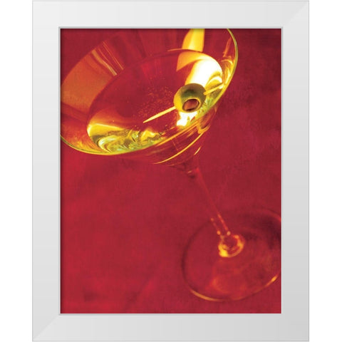Martini V White Modern Wood Framed Art Print by Unknown