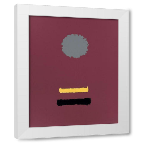 Cyan White Modern Wood Framed Art Print by Unknown