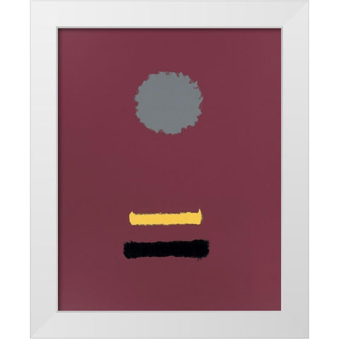 Cyan White Modern Wood Framed Art Print by Unknown