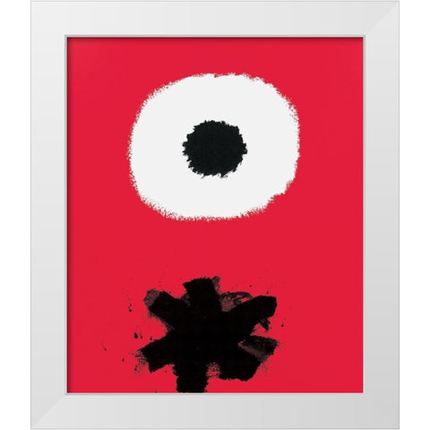 Flower White Modern Wood Framed Art Print by Unknown