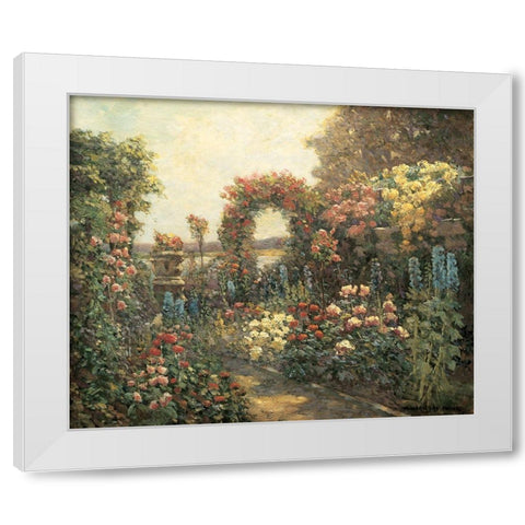 Seaside Garden II White Modern Wood Framed Art Print by Unknown