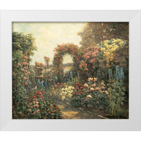 Seaside Garden II White Modern Wood Framed Art Print by Unknown