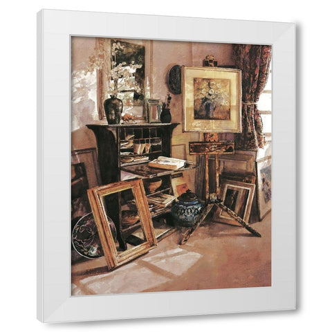 The Studio White Modern Wood Framed Art Print by Unknown