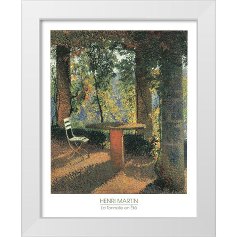La Tonnelle en Ete White Modern Wood Framed Art Print by Martin