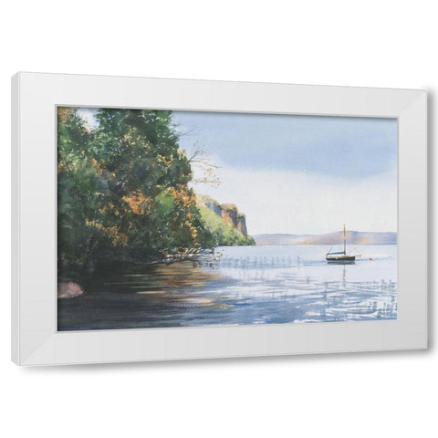 Drop Anchor White Modern Wood Framed Art Print by Unknown
