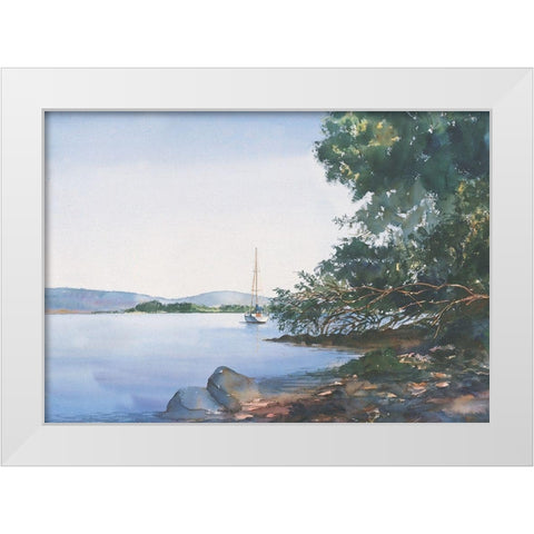 Safe Harbor White Modern Wood Framed Art Print by Unknown
