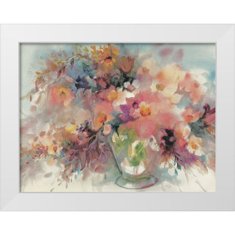 Bouquet Abstract II White Modern Wood Framed Art Print by Unknown