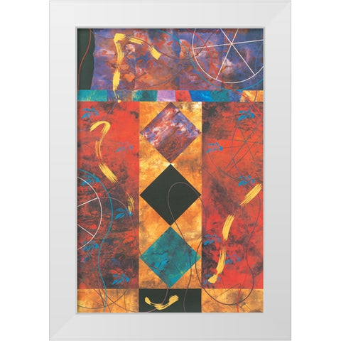 Quilt Abstract I White Modern Wood Framed Art Print by Unknown