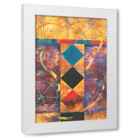 Quilt Abstract II White Modern Wood Framed Art Print by Unknown