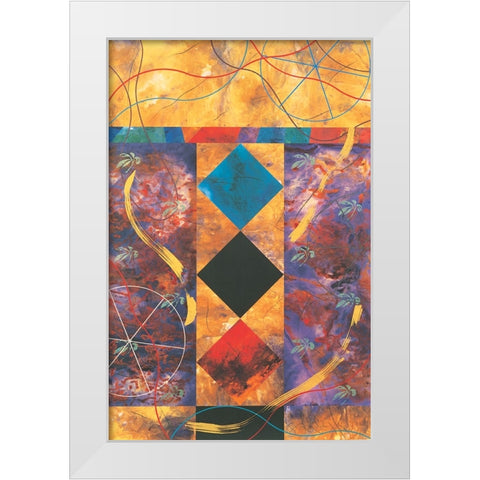 Quilt Abstract II White Modern Wood Framed Art Print by Unknown