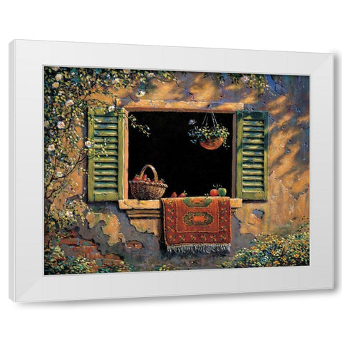 Hacienda Window White Modern Wood Framed Art Print by Unknown