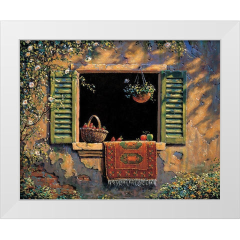 Hacienda Window White Modern Wood Framed Art Print by Unknown