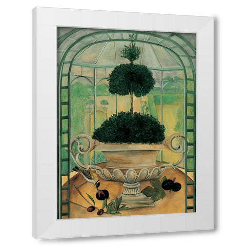 Topiary II White Modern Wood Framed Art Print by Unknown