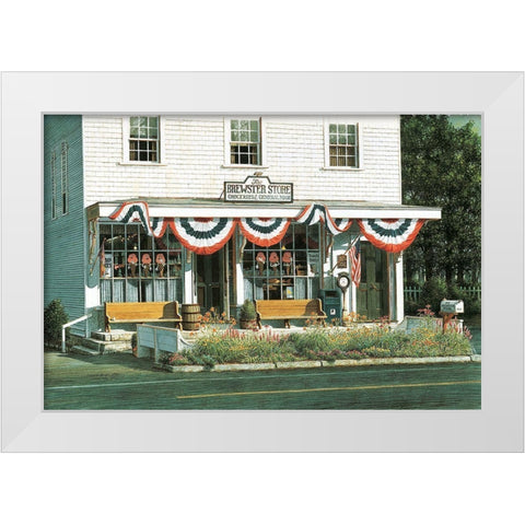 General Store White Modern Wood Framed Art Print by Unknown