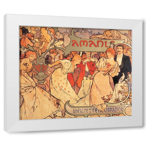 Theatre White Modern Wood Framed Art Print by Unknown