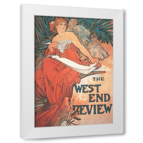 West End White Modern Wood Framed Art Print by Unknown