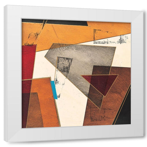Patchwork Collage Abstract II White Modern Wood Framed Art Print by Unknown
