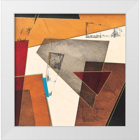 Patchwork Collage Abstract II White Modern Wood Framed Art Print by Unknown