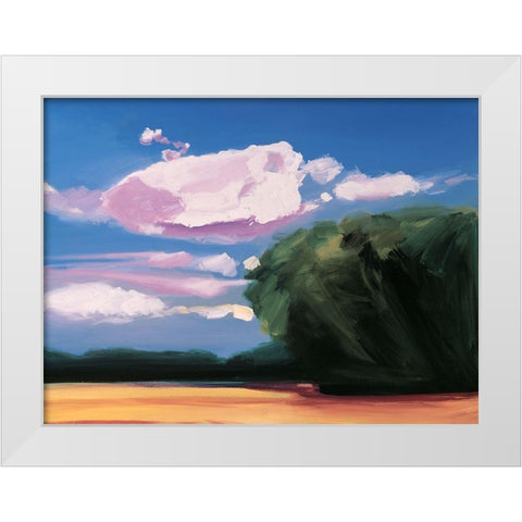 Azure Sky II White Modern Wood Framed Art Print by Unknown