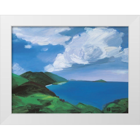 Azure Sky III White Modern Wood Framed Art Print by Unknown