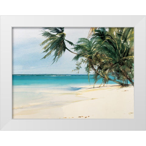 Palm Trees II White Modern Wood Framed Art Print by Unknown