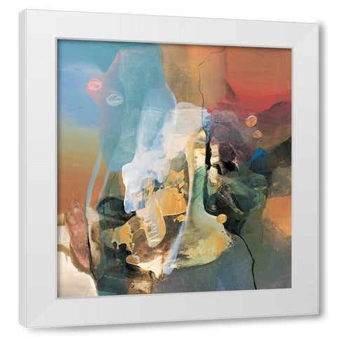 Mountain Abstract I White Modern Wood Framed Art Print by Unknown