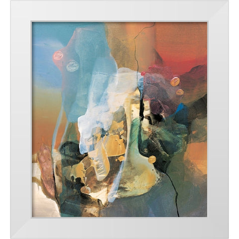 Mountain Abstract I White Modern Wood Framed Art Print by Unknown