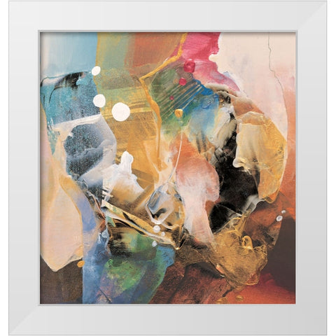 Mountain Abstract II White Modern Wood Framed Art Print by Unknown