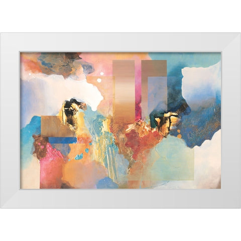 Desert Abstract I White Modern Wood Framed Art Print by Unknown