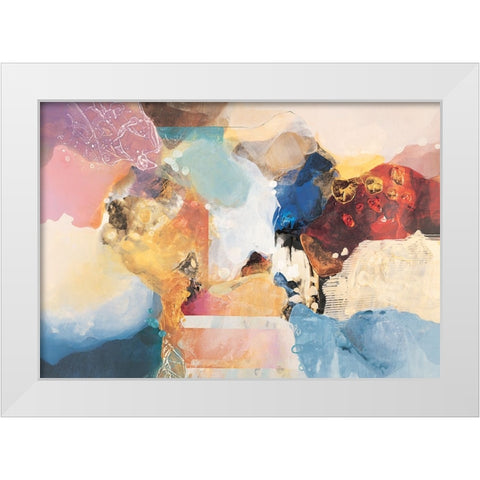 Desert Abstract II White Modern Wood Framed Art Print by Unknown