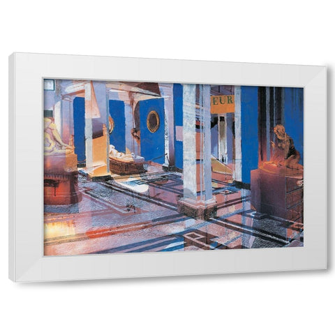 Museum Abstract White Modern Wood Framed Art Print by Unknown