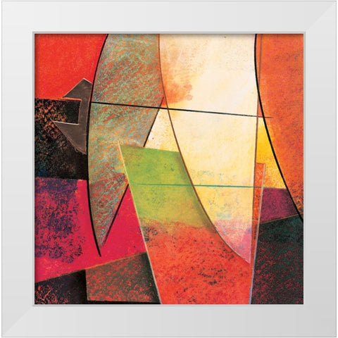 Abstract Dancer II White Modern Wood Framed Art Print by Unknown