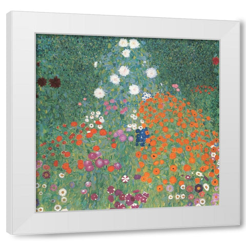 Poppy White Modern Wood Framed Art Print by Unknown