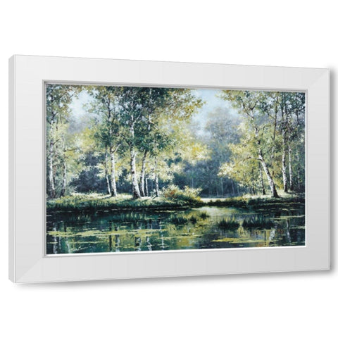 Great Swamp White Modern Wood Framed Art Print by Unknown