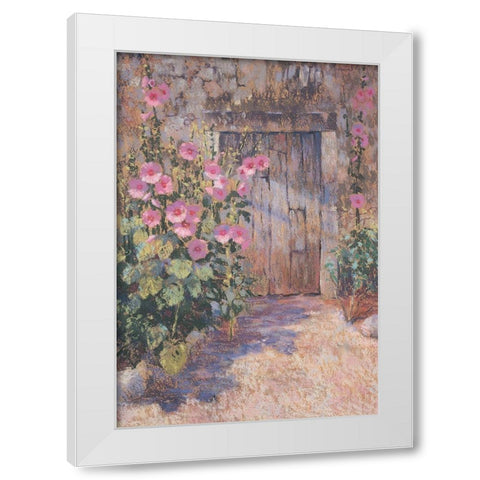 Door to the Garden White Modern Wood Framed Art Print by Unknown
