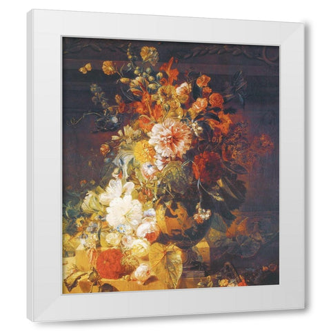 Classic Bouquet White Modern Wood Framed Art Print by Unknown