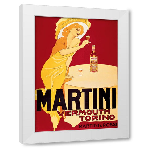 Martini White Modern Wood Framed Art Print by Unknown
