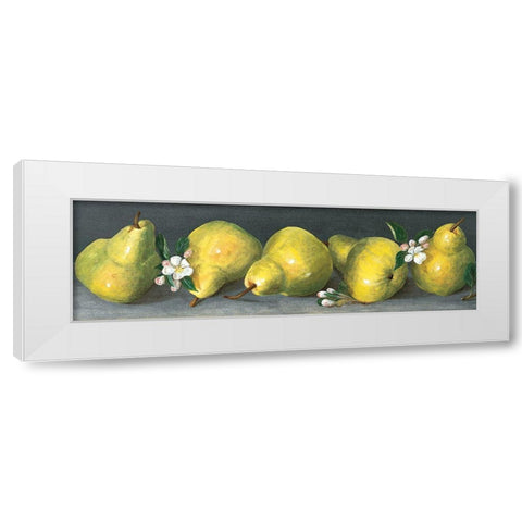 Pear Panel White Modern Wood Framed Art Print by Unknown
