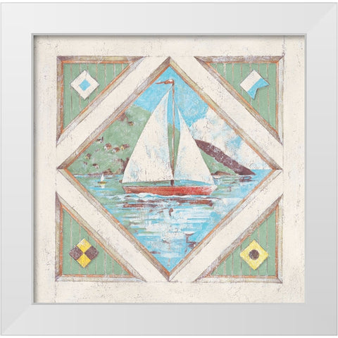 Sailboat I White Modern Wood Framed Art Print by Unknown