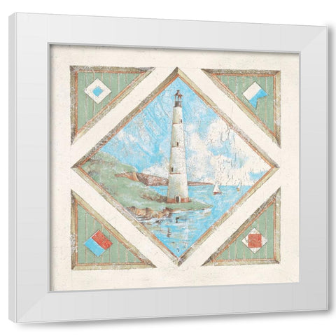 Lighthouse II White Modern Wood Framed Art Print by Unknown