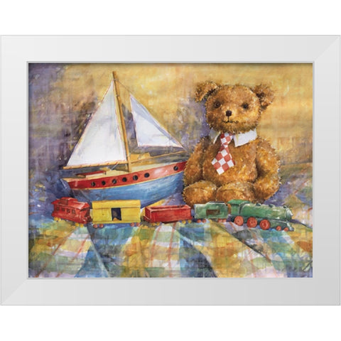 Teddy White Modern Wood Framed Art Print by Unknown