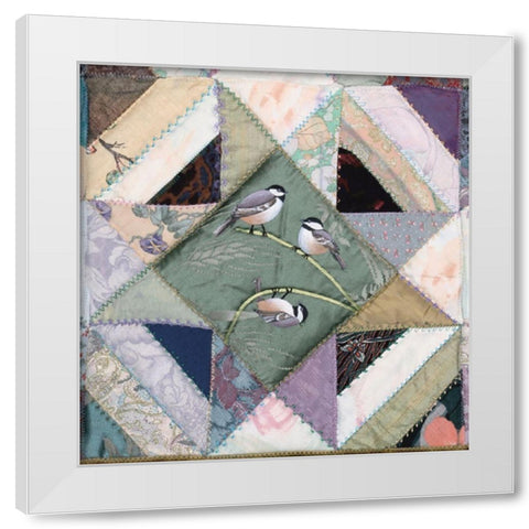 Oriental Embroidery III White Modern Wood Framed Art Print by Unknown