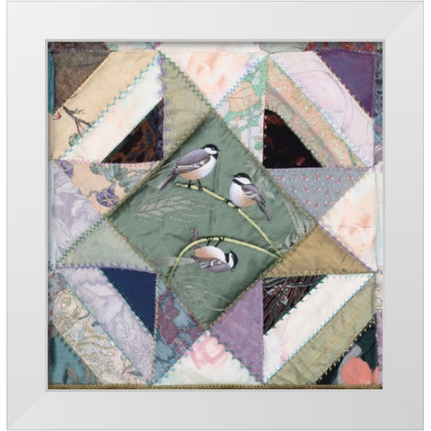 Oriental Embroidery III White Modern Wood Framed Art Print by Unknown