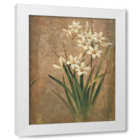 White Lilies II White Modern Wood Framed Art Print by Unknown