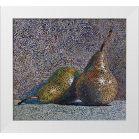 Pair of Pears White Modern Wood Framed Art Print by Unknown
