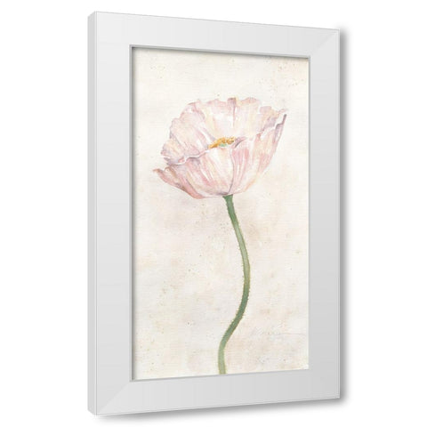 Budding Flower II White Modern Wood Framed Art Print by Unknown