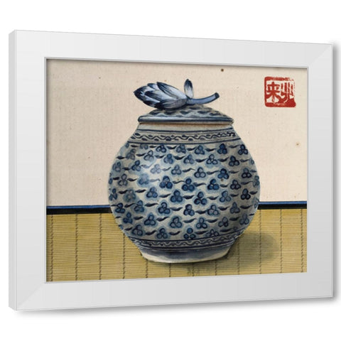 Oriental III White Modern Wood Framed Art Print by Unknown