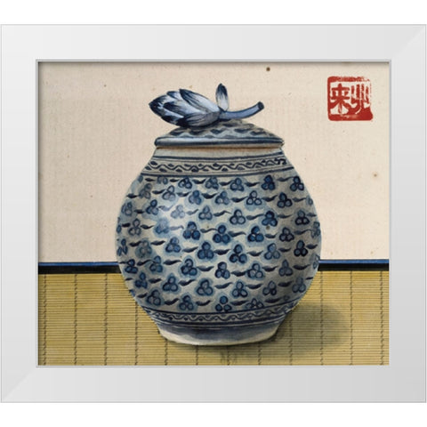 Oriental III White Modern Wood Framed Art Print by Unknown