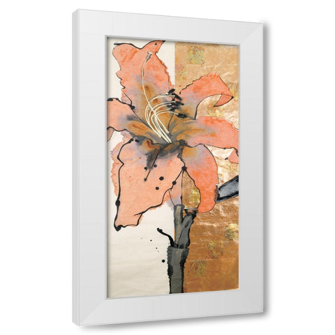 Floral Pistilli White Modern Wood Framed Art Print by Unknown