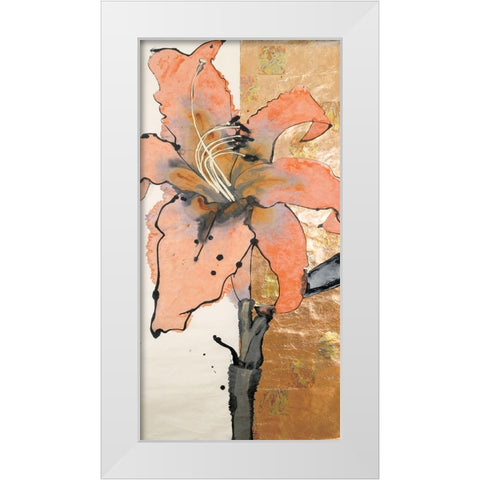 Floral Pistilli White Modern Wood Framed Art Print by Unknown